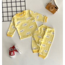 Özlem Bebe Bulut Desen Pijama Takımı Sarı