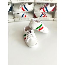 Papulin Baby Çizgili Ayakkabı Yeşil