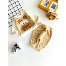 Murat Baby Maymun Kabartma Desen Welsoft Takım Vizon