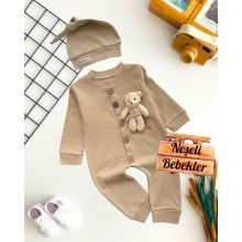 MuratBaby Oyuncaklı Bereli Tulum Bej