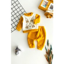 Murat Baby Toy Ayıcık Nakışlı Welsoft Takım Sarı