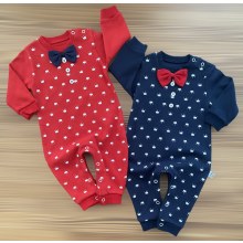 BabyMü Kral Tacı Desen Papyonlu Tulumlar