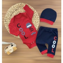 BabyMü Cool Kabartma Figürlü Baskılı Penye Takım